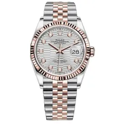 Đồng Hồ Rolex Datejust Motif Dial 126231-0039 Màu Demi (Vàng Hồng - Bạc)