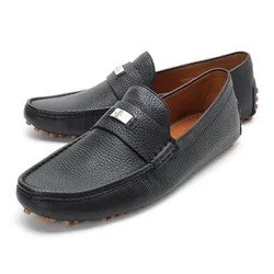 Giày Lười Nam Gucci Black Textured Leather Slip On Loafers 353044 AOD00 1000 Màu Đen Size 39.5