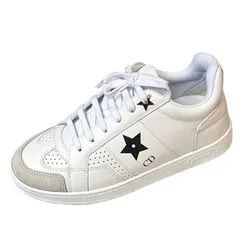 Giày Sneaker Nữ Dior Star White Calfskin And Suede KCK361CLD_S19W Màu Trắng Size 35
