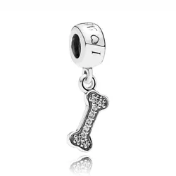 Hạt Vòng Charm Pandora I Love My Dog Dangle 791263CZ Màu Bạc