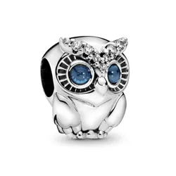 Hạt Vòng Charm Pandora Sparkling Owl Charm 798397NBCB Màu Bạc