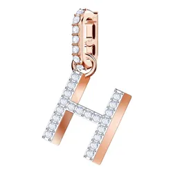 Hạt Vòng Charm Swarovski  Remix Chữ H 5437622 Màu Vàng Hồng