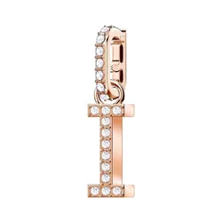 Hạt Vòng Charm Swarovski Remix Chữ I 5437611 Màu Vàng Hồng