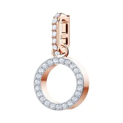 Hạt Vòng Charm Swarovski  Remix Chữ O 5437607 Màu Vàng Hồng