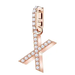 Hạt Vòng Charm Swarovski  Remix Chữ X 5440510 Màu Vàng Hồng