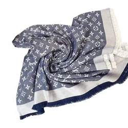 Khăn Quàng Cổ Nữ Louis Vuitton LV Monogram Scarves Blue Màu Xanh Blue