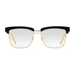 Kính Mắt Cận Gucci Square Metal And Acetate Glasses 596071 J0770 1090 Màu Vàng