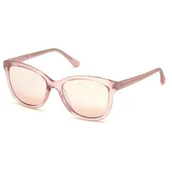 Kính Mát Nữ Guess Light Pink Cat Eye Plastic Mirrored Sunglasse GU7628-74U-52 Màu Hồng
