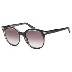 Kính Mát Nữ Salvatore Ferragamo Women Fashion 53mm Crystal Black Sunglasses SF833S-5319001 Màu Đen