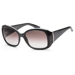 Kính Mát Nữ Salvatore Ferragamo Women Fashion 58mm Shiny Black Sunglasses SF722S-5817001 Màu Đen