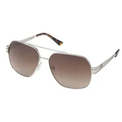 Kính Mát Unisex Guess GF5047-SILVER-60 Sunglasses Màu Nâu Bạc