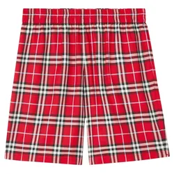 Quần Short Nam Burberry Men’s Check Print Track Chili Red 8051400 Màu Đỏ Size S