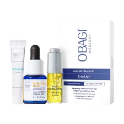 Set Dưỡng Trắng, Hỗ Trợ Trẻ Hóa Da Obagi Medical Trial Set Professional-C Serum 15% & Retinol 1.0 & Hydro Drops 3 Món