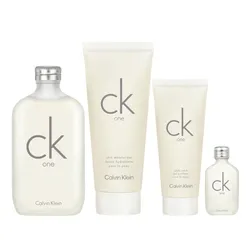 Set Nước Hoa Unisex Calvin Klein CK One (EDT 200ml + EDT 15ml + Body Lotion 200ml + Shower Gel 1