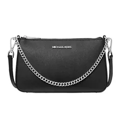 Túi Đeo Chéo Nữ Michael Kors MK Jet Set Medium Saffiano Leather Crossbody Bag 35S0STVU6L Màu Đen