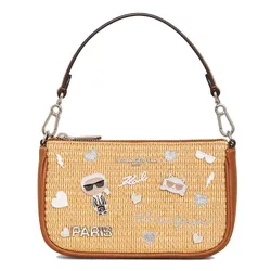 Túi Đeo Vai Nữ Karl Lagerfeld Demi Mini Cate Pins Bag Màu Be Nâu