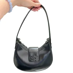 Túi Đeo Vai Nữ Pedro Icon Leather Hobo Bag Black PW2-36610008 Màu Đen