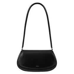 Túi Đeo Vai Nữ Stand Oil Clam Shoulder Bag Màu Đen