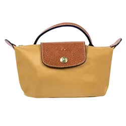 Túi Xách Tay Nữ Longchamp Le Pliage Original Mini Pouch Màu Nâu Be