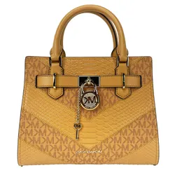 Túi Xách Nữ Michael Kors MK Hamilton Small Satchel Shoulder Crossbody Bag 35R4GHMS1L Màu Vàng