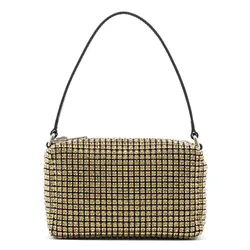Túi Xách Tay Nữ Alexander Wang Heiress Crystal-embellished Mini Bag 20122P10M Màu Vàng