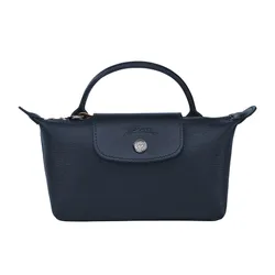 Túi Xách Tay Nữ Longchamp Le Pliage Pouch With Handle 34175HYQ556 Màu Xanh Navy
