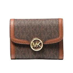 Ví Nữ Michael Kors MK Leida Medium Signature Logo Wallet 35S4G9GF2B Màu Nâu