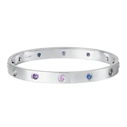Vòng Đeo Tay Jewery Luxury Love Bracelet White Gold Màu Bạc