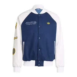 Áo Khoác Nam Adidas Originals Bomber Jacket IS2926 Màu Xanh Phối Trắng Size S
