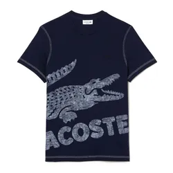 Áo Phông Nam Lacoste Regular Fit Organic Cotton Jersey Tshirt TH8249 166 Màu Xanh Navy Size 4