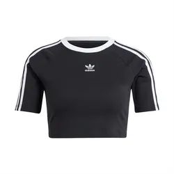 Áo Phông Nữ Adidas T-shirt 3 Sọc Baby Tee IU2532 Màu Đen Size XS