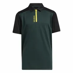 Áo Polo Nam Adidas Golf Zip Shirt HD1066 Màu Xanh Lá Size 160