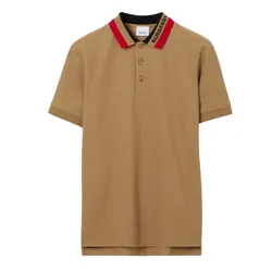 Áo Polo Nam Burberry Cotton Shirt 80512361 Màu Nâu Camel Size S