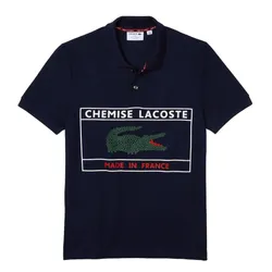 Áo Polo Nam Lacoste Made In France Regular Fit PH3354-00-166 Màu Xanh Navy Size 3