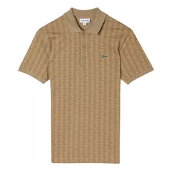 Áo Polo Nam Lacoste Monogram Cotton Slim Fit PH2410.10C Màu Nâu Size 4