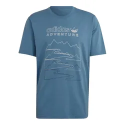Áo Thun Nam Adidas Adventure Mountain Front Tee T-Shirt HK5008 Màu Xanh Dương Size S