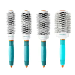Bộ Lược Tròn Gốm Tạo Kiểu Moroccanoil Ceramic Round Brush Màu Xanh Size 25 - 35- 45 - 55 (mm)