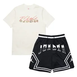 Bộ Thể Thao Nam Nike Jordan Flight Essentials Tshirt FN5966-133/FD5957-010 Màu Trắng Đen Size L
