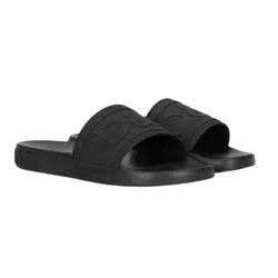 Dép Nam Dolce & Gabbana Rubber D&G With Logo CS1786 AX389 8B956 Màu Đen Size 40