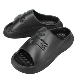 Dép Nam Lacoste Croco 3.0 Synthetic Slides Dark Green 45CMA0004 02H Màu Đen Size 7