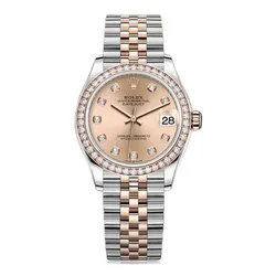 Đồng Hồ Nữ Rolex Datejust 278381RBR Dial Pink 31mm Màu Demi (Bạc - Vàng Hồng)