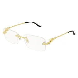 Kính Mắt Cận Nữ Cartier Gold Panthère Eyeglasses CT0281O 001 54 Màu Vàng