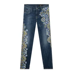 Quần Jean Nam Dolce & Gabbana D&G Blue Denim With Majolica Printed GY07LD G8CI5 S9001 Màu Xanh Size 44