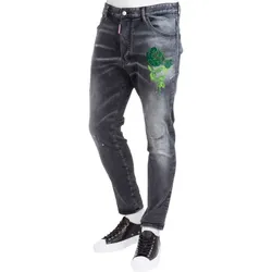 Quần Jeans Nam Dsquared2 Relax Long Crotch S74LB1225 S30503 900 Màu Xám Size 46