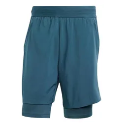 Quần Short Nam Adidas Yoga Premium Training Two-In-One IM1736 Màu Xanh Lam Size S