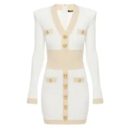 Váy Nữ Balmain In White AF1R8060KD74 Màu Trắng Size 38