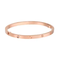 Vòng Đeo Tay Jewery Luxury Love Bracelet 6 Diamonds Màu Vàng Hồng
