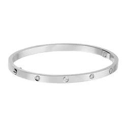 Vòng Đeo Tay Jewery Luxury Love Bracelet 6 Diamonds Màu Vàng Trắng