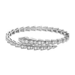 Vòng Đeo Tay Nữ Jewery Luxury Serpenti Viper Bracelet Màu Bạc