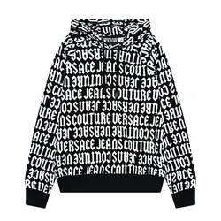 Áo Hoodie Nam Versace Jeans Couture With Logo Sweatshirt  77GAI331 FS157 Màu Đen Trắng Size S